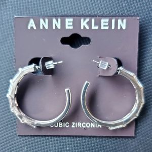 Anne Klein hoop cubic zirconia